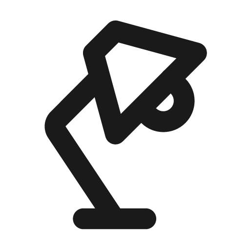 Desk lamp 2 line icon, outline style, from MingCute Icon