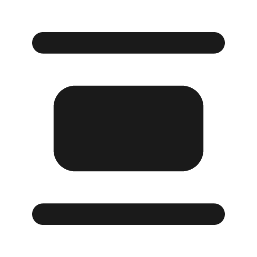 Distribute spacing vertical fill icon, filled style, from MingCute Icon