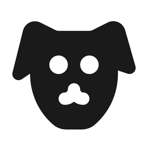 Dog fill icon, filled style, from MingCute Icon