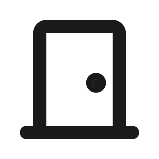 Door line icon, outline style, from MingCute Icon