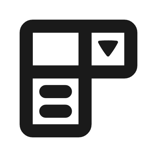 Dropdown line icon, outline style, from MingCute Icon