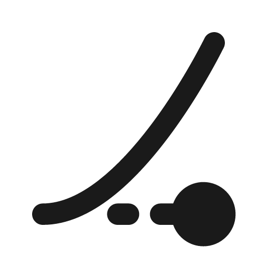 Ease in control point fill icon, filled style, from MingCute Icon
