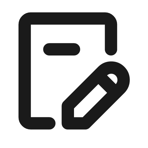 Edit 4 line icon, outline style, from MingCute Icon