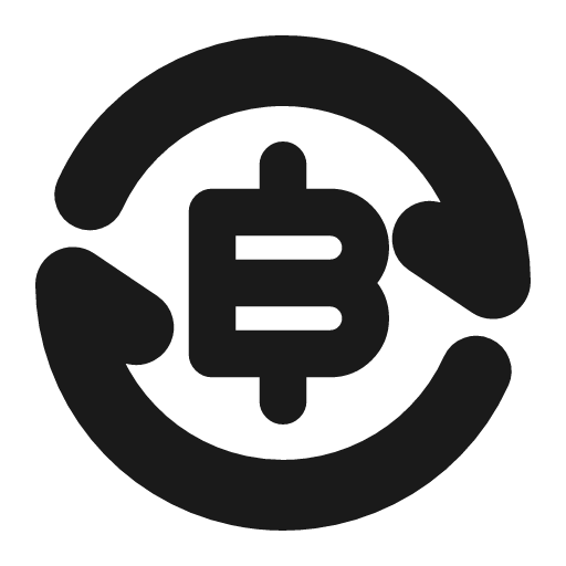 Exchange baht fill icon, filled style, from MingCute Icon