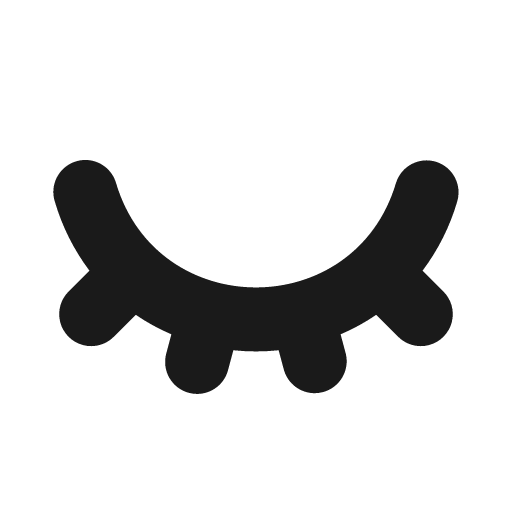 Eye close fill icon, filled style, from MingCute Icon