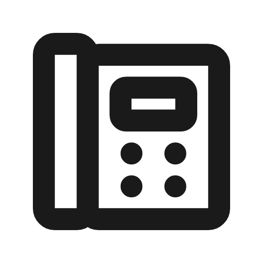 Fax line icon, outline style, from MingCute Icon