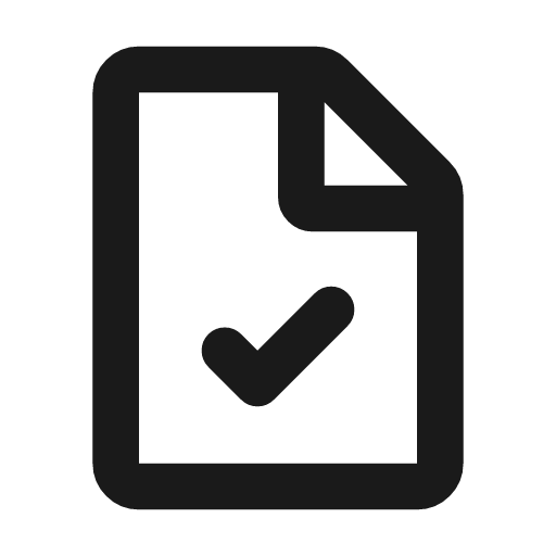 File check line icon, outline style, from MingCute Icon