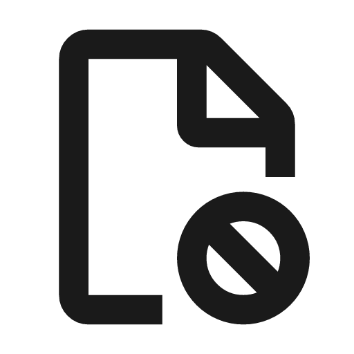 File forbid line icon, outline style, from MingCute Icon