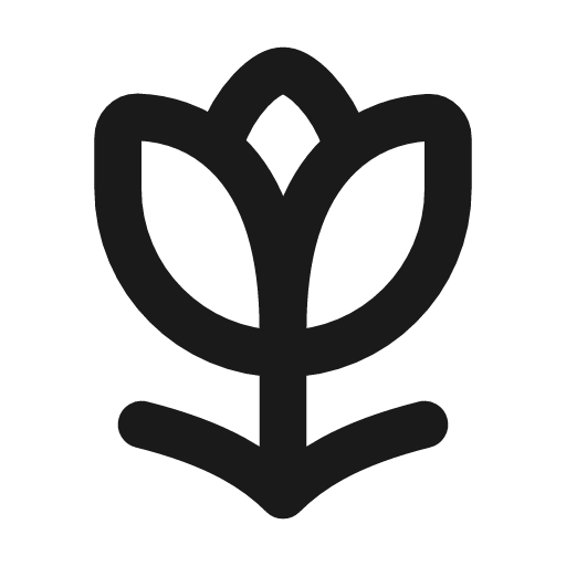 Flower 4 line icon, outline style, from MingCute Icon