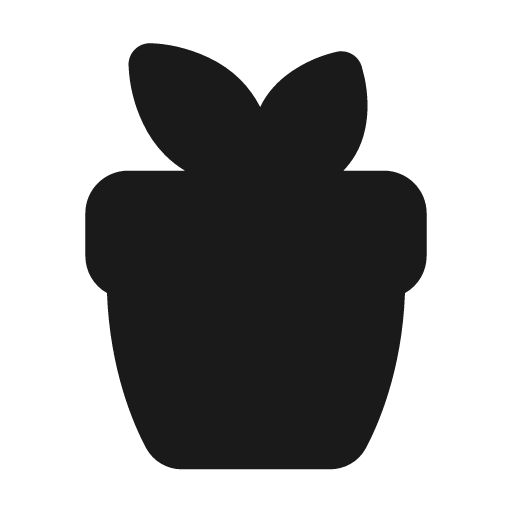 Flowerpot fill icon, filled style, from MingCute Icon