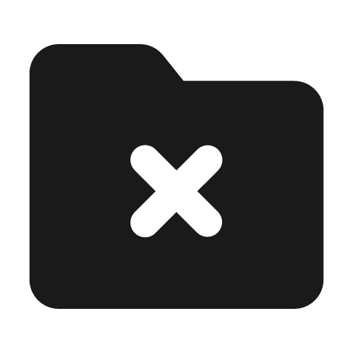 Folder delete fill icon, filled style, from MingCute Icon