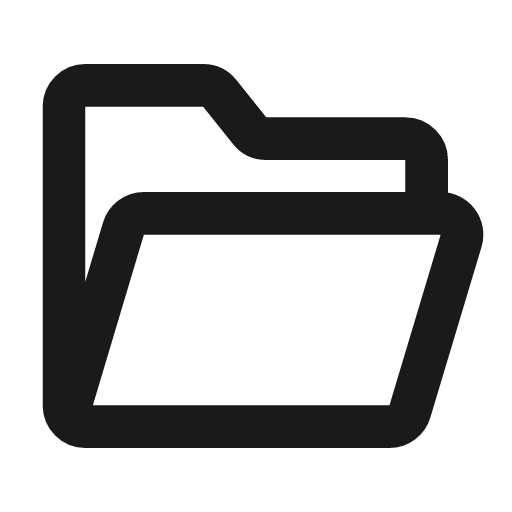 Folder open line icon, outline style, from MingCute Icon