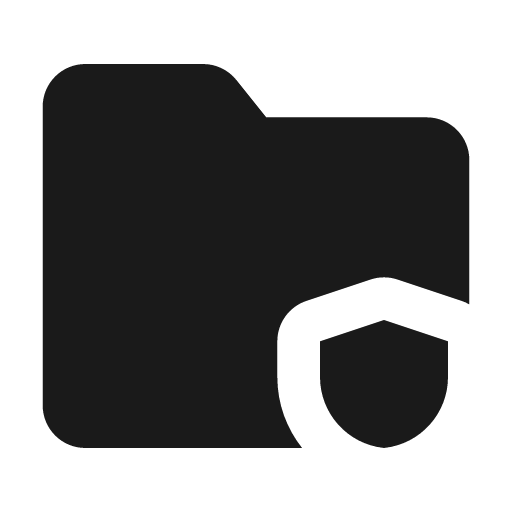 Folder security fill icon, filled style, from MingCute Icon