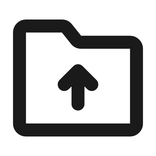 Folder upload line icon, outline style, from MingCute Icon