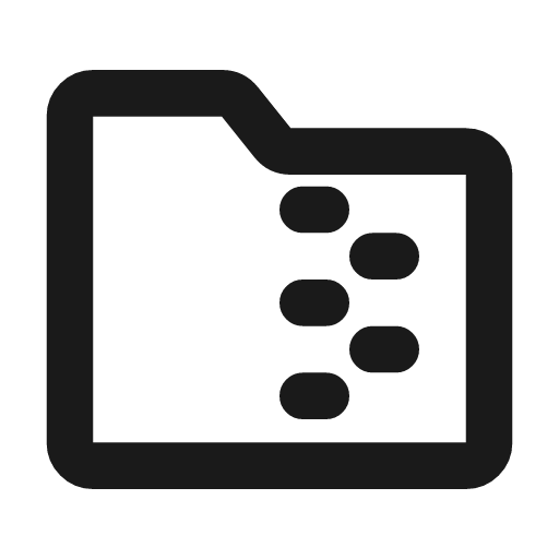 Folder zip line icon, outline style, from MingCute Icon