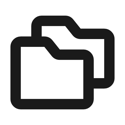 Folders line icon, outline style, from MingCute Icon