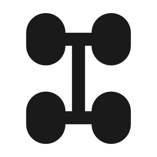 Four wheel drive fill icon, filled style, from MingCute Icon