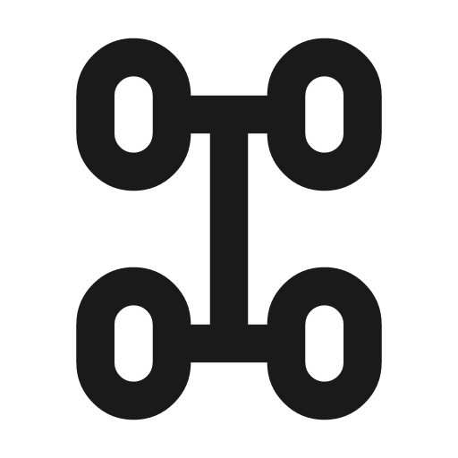 Four wheel drive line icon, outline style, from MingCute Icon