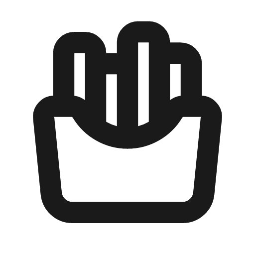 Fries line icon, outline style, from MingCute Icon