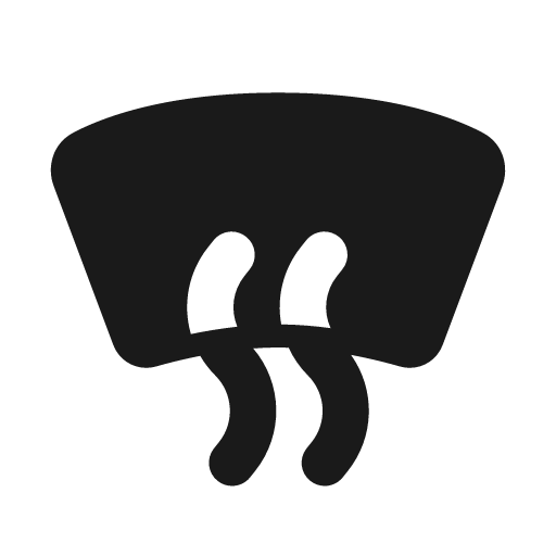 Front windshield defroster fill icon, filled style, from MingCute Icon