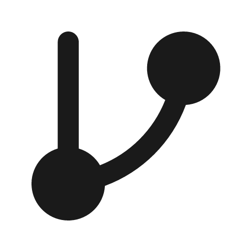 Git branch 2 fill icon, filled style, from MingCute Icon