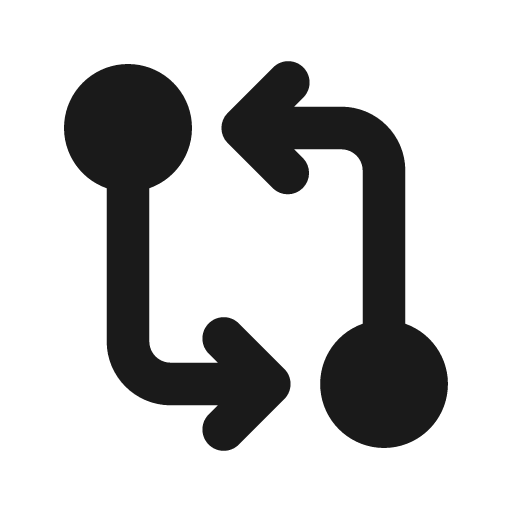 Git compare fill icon, filled style, from MingCute Icon