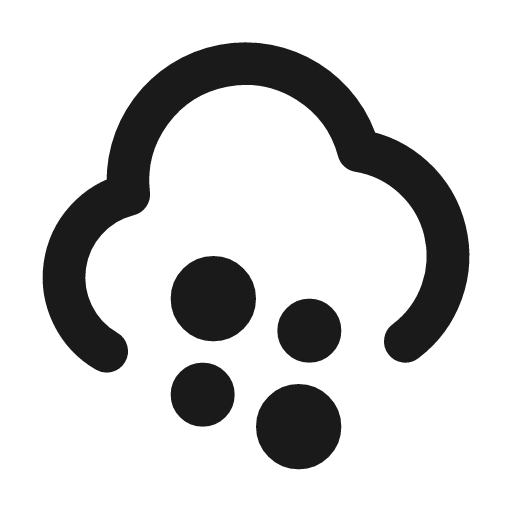 Hail line icon, outline style, from MingCute Icon