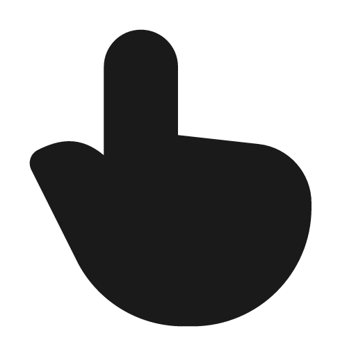 Hand finger fill icon, filled style, from MingCute Icon