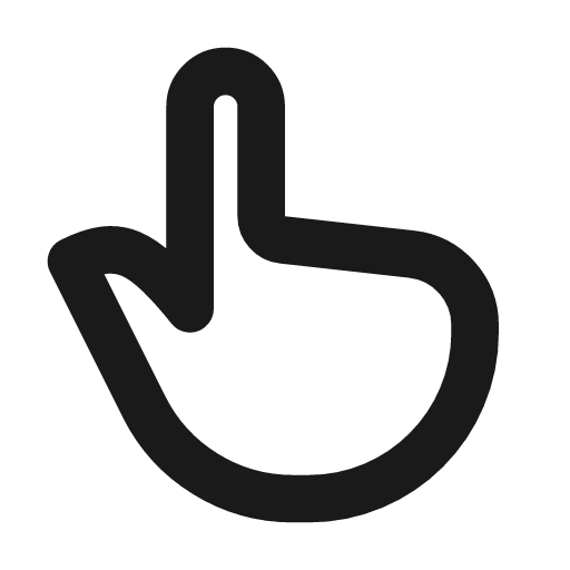 Hand finger line icon, outline style, from MingCute Icon
