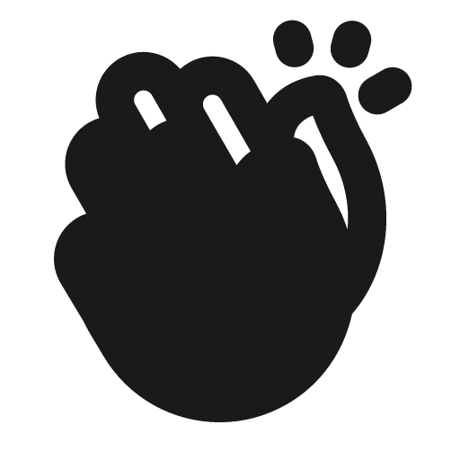 Hands clapping fill icon, filled style, from MingCute Icon