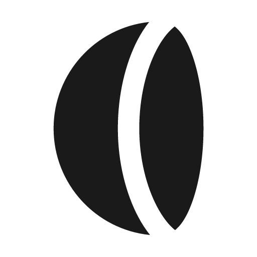Hemisphere 2 fill icon, filled style, from MingCute Icon
