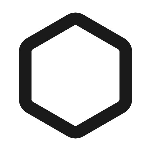 Hexagon line icon, outline style, from MingCute Icon
