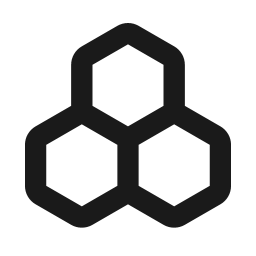 Hexagons 2 line icon, outline style, from MingCute Icon