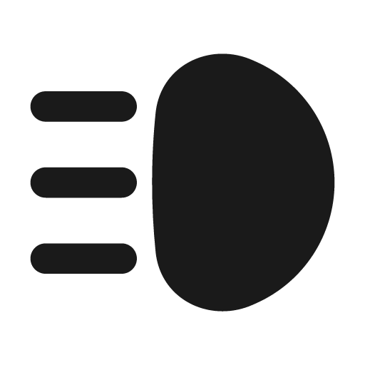 Hight beam headlights fill icon, filled style, from MingCute Icon
