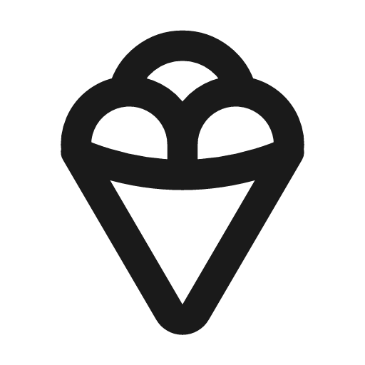Ice cream line icon, outline style, from MingCute Icon