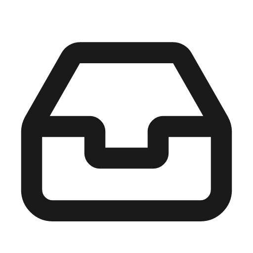 Inbox line icon, outline style, from MingCute Icon