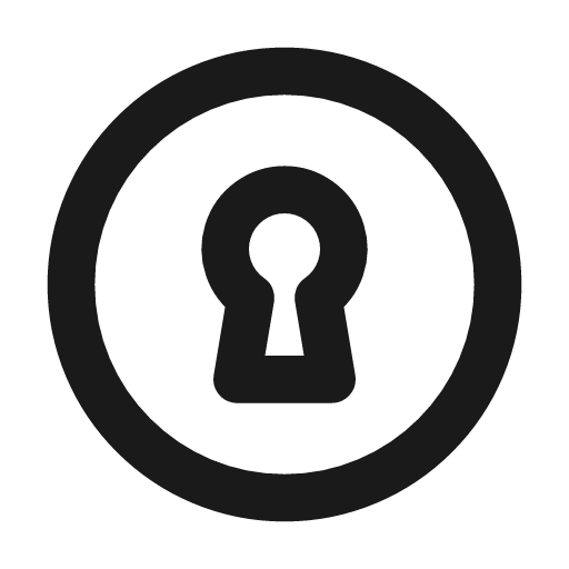 Keyhole line icon, outline style, from MingCute Icon