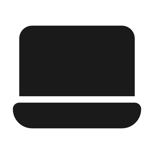Laptop 2 fill icon, filled style, from MingCute Icon