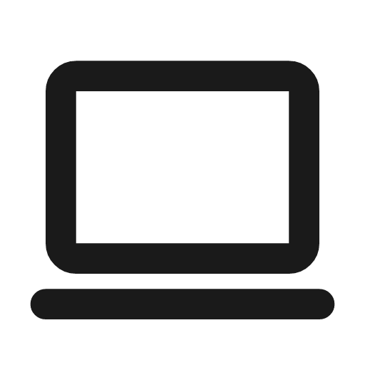 Laptop line icon, outline style, from MingCute Icon