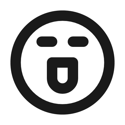 Laugh line icon, outline style, from MingCute Icon