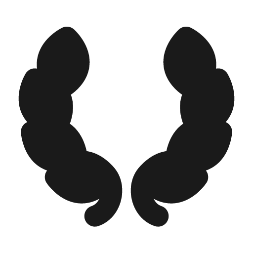 Laurel wreath fill icon, filled style, from MingCute Icon