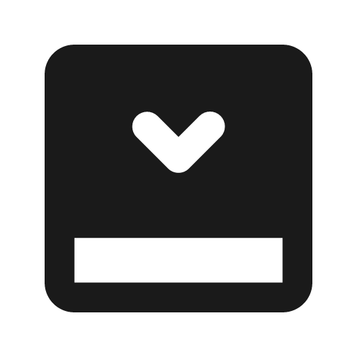 Layout bottom close fill icon, filled style, from MingCute Icon