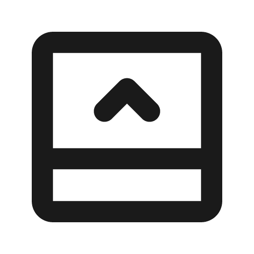 Layout bottom open line icon, outline style, from MingCute Icon