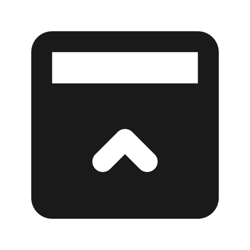 Layout top close fill icon, filled style, from MingCute Icon
