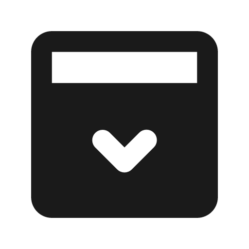 Layout top open fill icon, filled style, from MingCute Icon