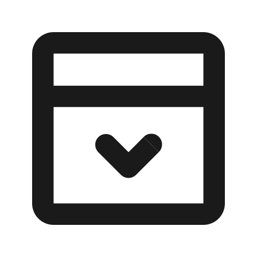 Layout top open line icon, outline style, from MingCute Icon