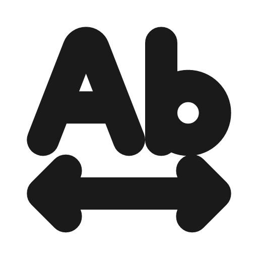 Letter spacing fill icon, filled style, from MingCute Icon