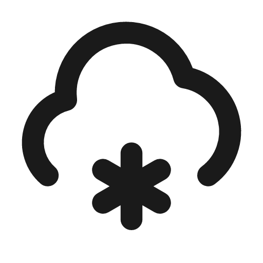 Light snow line icon, outline style, from MingCute Icon