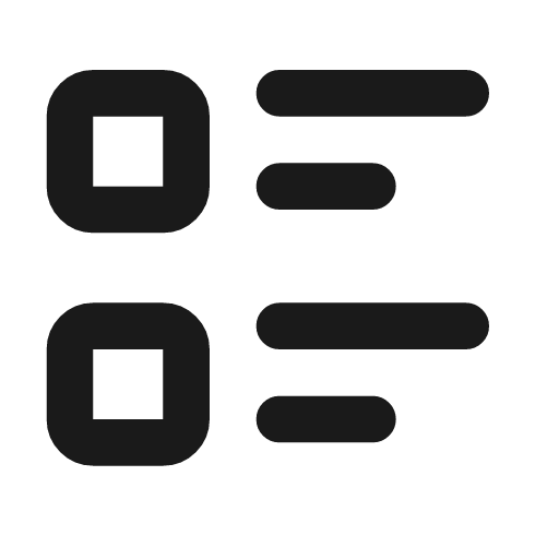List check 3 line icon, outline style, from MingCute Icon