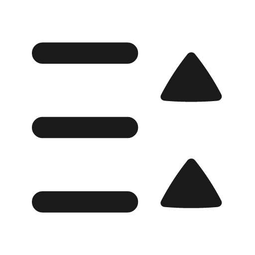 List collapse line icon, outline style, from MingCute Icon